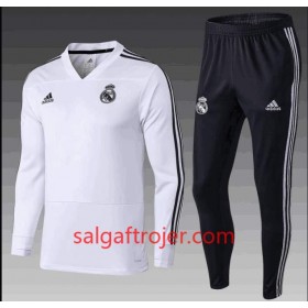 Real Madrid Sweatshirt Dragt Hvid 2018-2019